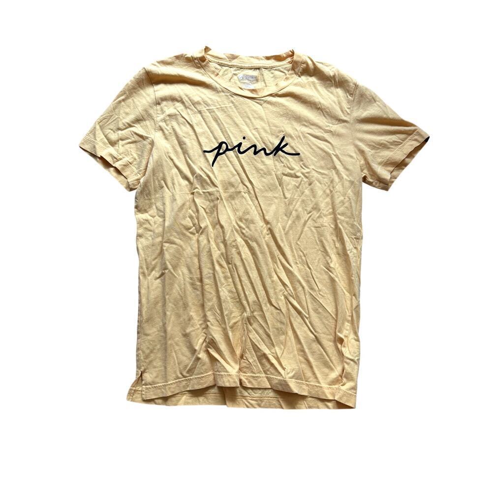 Pink by Victoria's Secret Yellow Comfy Sleep Shirt Women's Size Medium